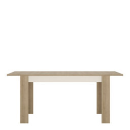 Furniture To Go Lyon Medium Extending Dining Table 140/180 Cm In Riviera Oak/white High Gloss - thumbnail 2