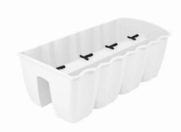 B2C Flower Bridge Hanging Planter Plant Pot Fence Railing Balcony Decking Garden Pot White Large - thumbnail 1