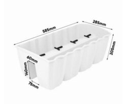 B2C Flower Bridge Hanging Planter Plant Pot Fence Railing Balcony Decking Garden Pot White Large - thumbnail 2