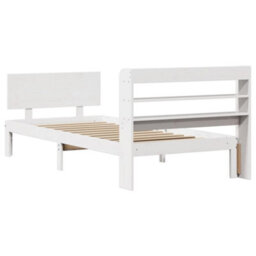 Berkfield Bed Frame With Headboard Without Mattress White 90X190 Cm Single - thumbnail 6