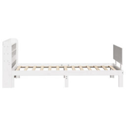 Berkfield Bed Frame With Headboard Without Mattress White 90X190 Cm Single - thumbnail 5