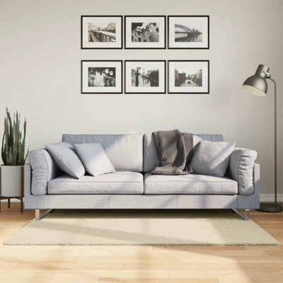 Berkfield Rug Huarte Short Pile Soft And Washable Cream 80X150 Cm - image 1