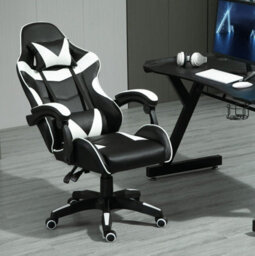 Mcc Direct Gaming Chair Computer Chair With Tilt And Swivel Function Office Chair A White - thumbnail 5