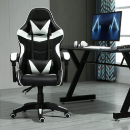 Mcc Direct Gaming Chair Computer Chair With Tilt And Swivel Function Office Chair A White - thumbnail 2