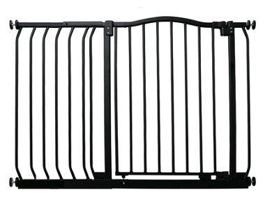 Bettacare Curved Top Dog Gate, 125Cm - 134Cm, Matt Black, Pressure Fit Pet Gate For Dog And Puppy, Pet And Dog Barrier - image 1