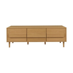 Sweeek - Vintage Oak Wood Effect Tv Stand With 3 Doors 150 Cm, Juliana 150X45X52 Cm - thumbnail 3