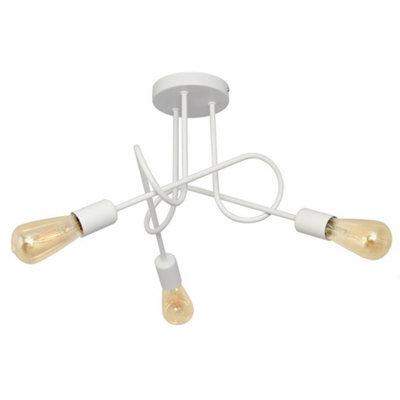 Luminosa Lighting Luminosa Oxford Multi Arm Semi Flush Ceiling Light White 50Cm - image 1