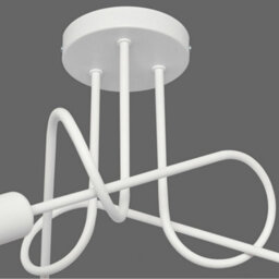 Luminosa Lighting Luminosa Oxford Multi Arm Semi Flush Ceiling Light White 50Cm - thumbnail 4