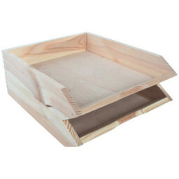 Woodeedoo Set Of 2 Stackable Wooden Letter Tray A4 Document Holder Paper Sorter Desk Tidy Organiser For Office Home 26 X 32 X 6 Cm - thumbnail 9