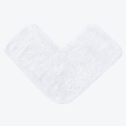 Allure Bath Fashions Corner Shower Mat 100% Cotton - White