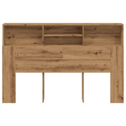 Berkfield Headboard Cabinet Artisan Oak 160X19X103.5 Cm Engineered Wood - thumbnail 4