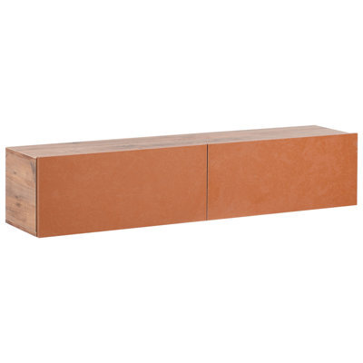 Beliani Wall Mounted Tv Stand Gladstone Red - image 1