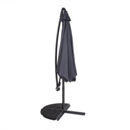 Charles Bentley 3M Hanging Banana Cantilever Garden Umbrella - Grey - thumbnail 5