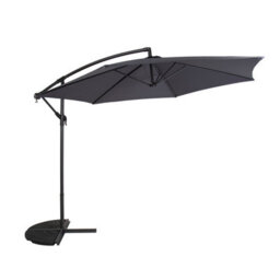 Charles Bentley 3M Hanging Banana Cantilever Garden Umbrella - Grey - thumbnail 4