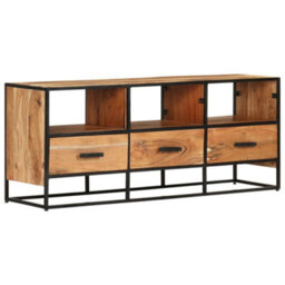 Berkfield Industrial Tv Cabinet 110X30X45 Cm Solid Acacia Wood - thumbnail 9
