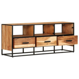 Berkfield Industrial Tv Cabinet 110X30X45 Cm Solid Acacia Wood - thumbnail 3