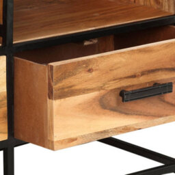 Berkfield Industrial Tv Cabinet 110X30X45 Cm Solid Acacia Wood - thumbnail 6