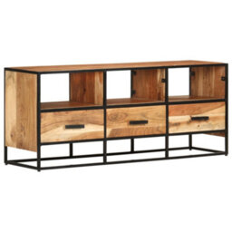 Berkfield Industrial Tv Cabinet 110X30X45 Cm Solid Acacia Wood - thumbnail 2