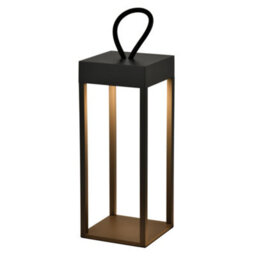 Harper Living Portable Led Outdoor Light, Rechargeable Battery, Ip54, Dimmable, Sand Black Finish