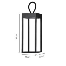Harper Living Portable Led Outdoor Light, Rechargeable Battery, Ip54, Dimmable, Sand Black Finish - thumbnail 6