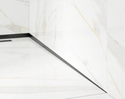 Ilcom Sloped Right Floor Shower Profile Lsp 12mm X 1200mm  Black Brushed Stainless Steel - thumbnail 1