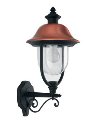Luminosa Lighting Luminosa Venezia Outdoor Up Wall Lanterns Black, Ip44 29X52.5X25Cm