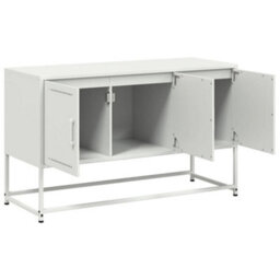 Berkfield Tv Cabinet White 100.5X39X60.5 Cm Steel - thumbnail 9