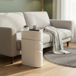 2 Drawers White Narrow Slim Storage Cabinet For Bathroom - thumbnail 3