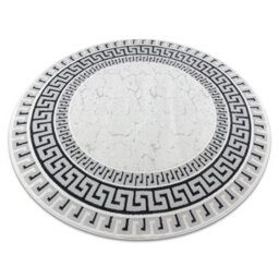 RugsX Carpet Allure 1960 Circle, Greek Key, Frame - Structural, Stylish, Glamour White Circle 150 Cm - thumbnail 4