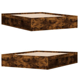Berkfield Bed Frame Smoked Oak 160X200 Cm - thumbnail 4