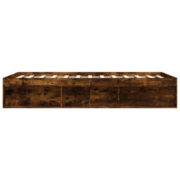 Berkfield Bed Frame Smoked Oak 160X200 Cm - thumbnail 7