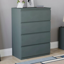 Lassic Vida Designs Denver Green 4 Drawer Chest Of Drawers (H) 960mm (W) 700mm (D) 400mm - thumbnail 1