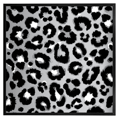 "Andrew Lee Silver Leopard Print (Picutre Frame) / 20X20"" / Brown" - image 1