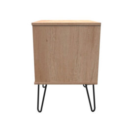 Osaka 2 Drawer Compact Bedside Cabinet In Nebraska Oak (Ready Assembled) - thumbnail 2