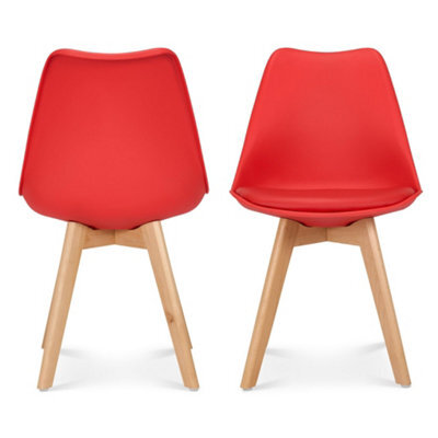 Bravich Rocco Tulip Dining Chair - Red - Set Of 2 - image 1