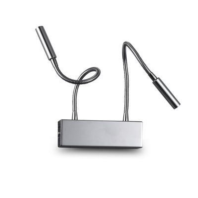 Ultra Beam Lighting Ultrabeam Wall Mounted Bedroom Reading Light With Flexible Arms Chrome Finish 2 Watt 3000K Warm White Led - image 1
