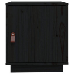 Berkfield Bedside Cabinet Black 40X34X45 Cm Solid Wood Pine - thumbnail 6