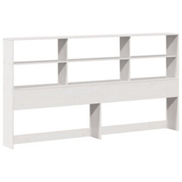 Berkfield Bookcase Bed Without Mattress White 180X200 Cm Super King Solid Wood Pine - thumbnail 7