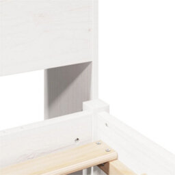 Berkfield Bookcase Bed Without Mattress White 180X200 Cm Super King Solid Wood Pine - thumbnail 9