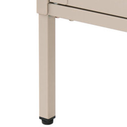 Beliani Glass Display Sideboard Lerryn Metal 90 Cm Beige - thumbnail 7
