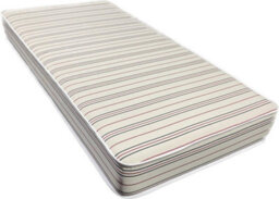 "Wilson Beds Limited Wilson Beds - 4"" (10Cm) Deep European Single 20X200Cm Contract Cotton Stripe All Reflex Firm Foam Thin Kids Mattress"