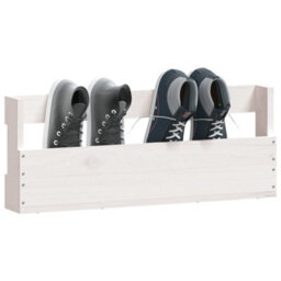 Walplus Wall-Mounted Shoe Racks 2 Pcs White 59X9X23 Cm Solid Wood Pine - thumbnail 4