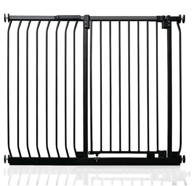 Safetots Extra Tall Elite Safety Gate, 107Cm - 116Cm, Matt Black, Extra Tall 96.8Cm In Height, Pressure Fit Stair Gate - image 1