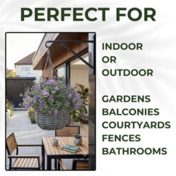 Ark Mat Artificial Floral Hanging Basket Uv Resistant 34Cm Indoor Outdoor (Purple) - thumbnail 5