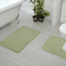 Allure Bath Fashions Luxury Microfibre Bath Mat Non-Slip - Sage Green - thumbnail 4