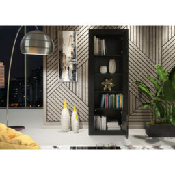 Creative Furniture Illume Display Cabinet 170Cm - Black With Gloss Doors - thumbnail 3