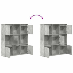 Berkfield Bookcase Concrete Grey 89X24X101.5 Cm Engineered Wood - thumbnail 7