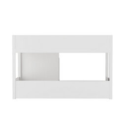 Abrihome Children's Bunk Bed, 2 Single Beds, Suitable For 2 Children Bed Frame With Stairs And Storage Cabinets, Stable Railings, White - thumbnail 6