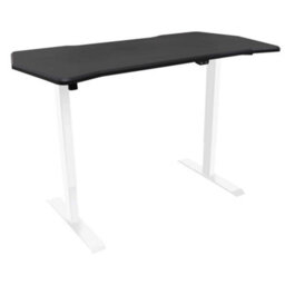 Dellonda Height-Adjust Electric Sit & Stand Gaming Desk - Carbon Fibre Desktop - thumbnail 1