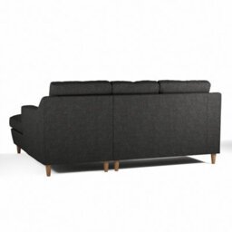 Furnishings For Less UK Baxter Fabric L Shaped 3 Seater Corner Sofa With Chaise Charcoal Right Hand Facing - thumbnail 3